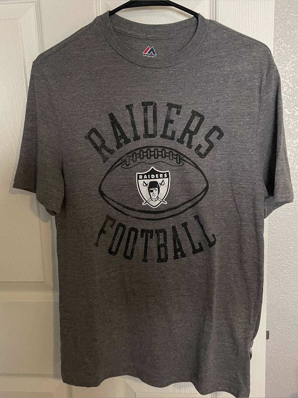 Men’s Raiders Shirt - Majestic - Gray - Men’s Small